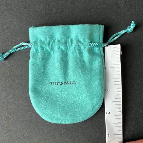 Tiffany & Co. Small Pouch Blue Dust Bag Satchel Jewelry Protector 3”x3” NWOT - Picture 4 of 6